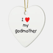 I Liebe meine Patin Keramik Ornament (Links)