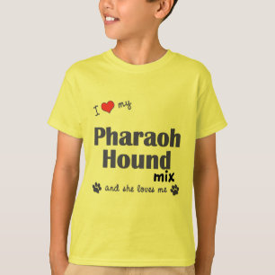 I Liebe meine Pharao-Jagdhund-Mischung (weiblicher T-Shirt