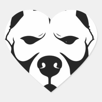 I LIEBE MEINE PITBULL Herz-Aufkleber