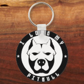 I LIEBE MEINE PITBULL PIT BULL Haustierhundezüchtu Schlüsselanhänger (Vorderseite)