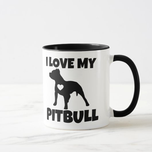 I Liebe meine Pitbull Tasse (Rechts)
