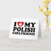 I Liebe meine polnische Freundin Karte (Gelbe Blume)