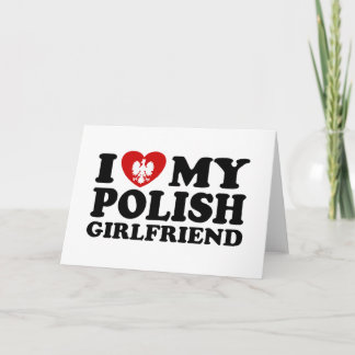 I Liebe meine polnische Freundin Karte