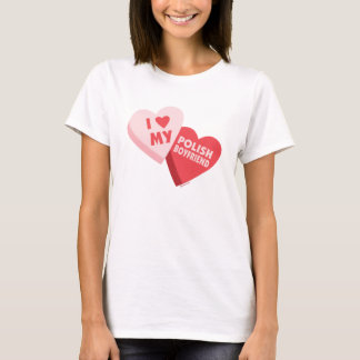 I Liebe meine polnischen Freund-Süßigkeits-Herzen T-Shirt