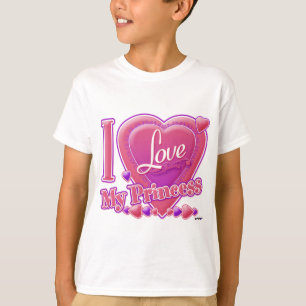 I Liebe Meine Prinzessin rosa/lila - Herz T-Shirt