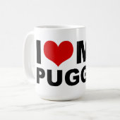 I Liebe MEINE Puggle Tasse (Vorderseite Links)