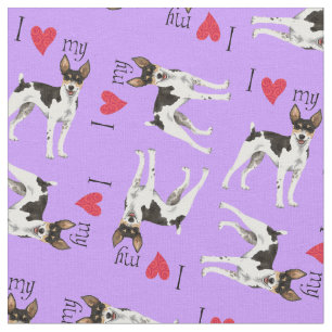 I Liebe meine Rat Terrier Stoff