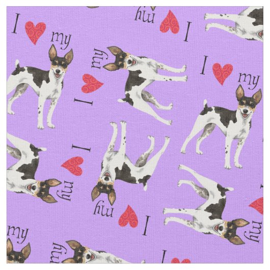 I Liebe meine Rat Terrier Stoff (Nahaufnahme)