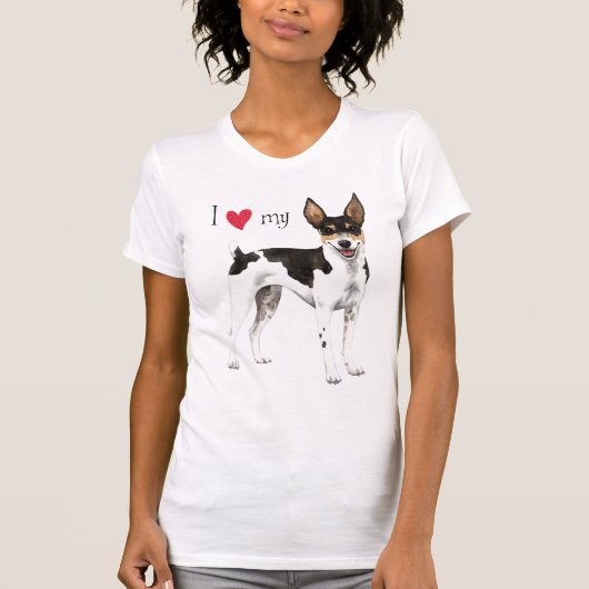 I Liebe meine Rat Terrier T-Shirt (Vorderseite)