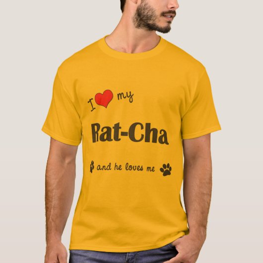 I Liebe meine Ratte-Cha (männlicher Hund) T-Shirt (Vorderseite)