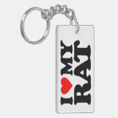 I LIEBE MEINE RATTE SCHLÜSSELANHÄNGER (Vorderseite links)