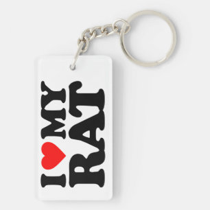 I LIEBE MEINE RATTE SCHLÜSSELANHÄNGER