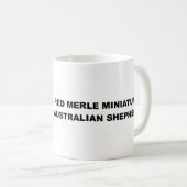 i Liebe meine rote Merle-Mini-Wurst Kaffeetasse (VorderseiteRechts)