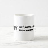 i Liebe meine rote Merle-Mini-Wurst Kaffeetasse (Mittel)
