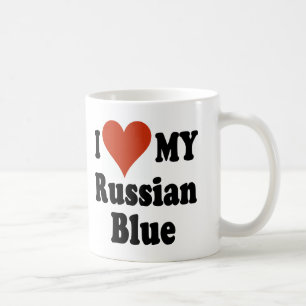 I Liebe meine russischen blaue Katzen-Waren Kaffeetasse
