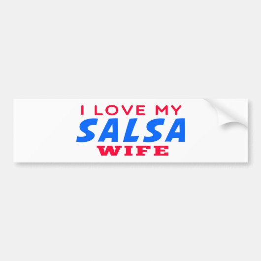 I Liebe meine Salsa-Ehefrau Autoaufkleber (Vorne)