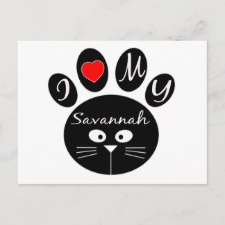 I Liebe meine Savannah Postkarte