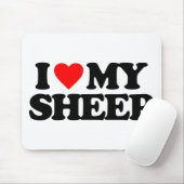 I LIEBE MEINE SCHAFE MOUSEPAD (Mit Mouse)