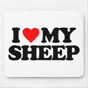 I LIEBE MEINE SCHAFE MOUSEPAD