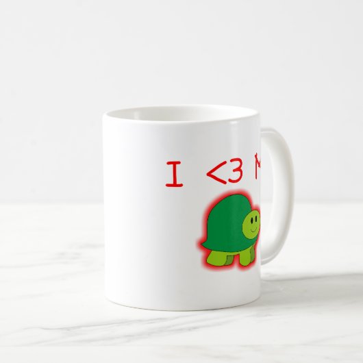 I Liebe meine Schildkröte Kaffeetasse (VorderseiteRechts)