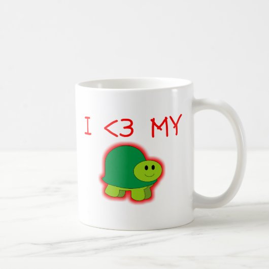 I Liebe meine Schildkröte Kaffeetasse (Rechts)