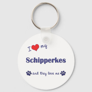 I Liebe meine Schipperkes (mehrfache Hunde) Schlüsselanhänger