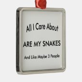 I Liebe meine Schlangen Silbernes Ornament (Rechts)