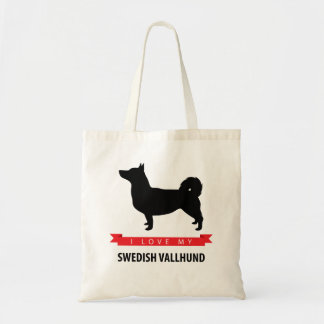 I Liebe meine schwedische Vallhund Taschen-Tasche Tragetasche