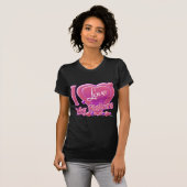 I Liebe Meine Schwestern rosa/lila - Herz T-Shirt (Vorne ganz)