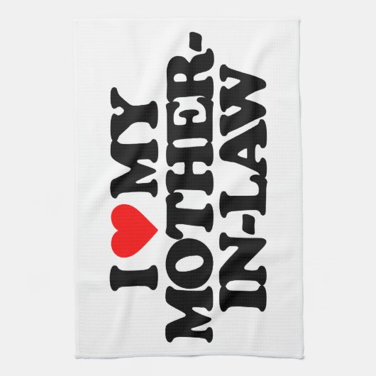 I LIEBE MEINE SCHWIEGERMUTTER HANDTUCH (Vertikal)