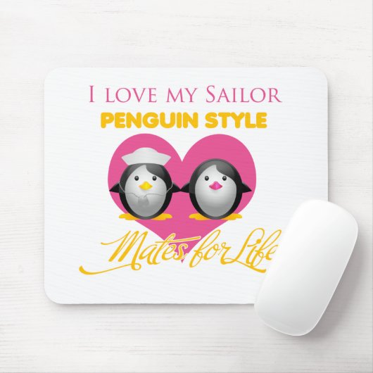 I Liebe meine Seemannpenguin-Art Mousepad (Mit Mouse)