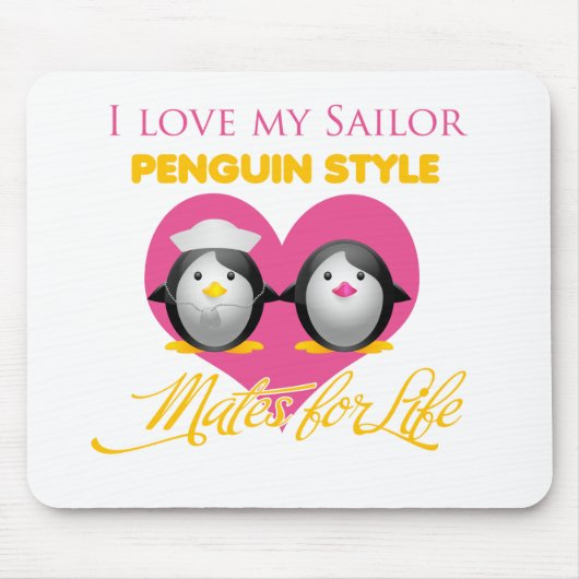 I Liebe meine Seemannpenguin-Art Mousepad (Vorne)