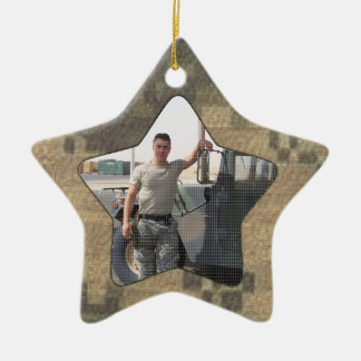 I Liebe meine Soldat-militärische personalisierte Keramikornament