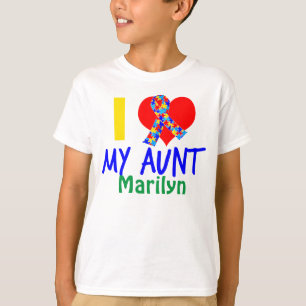 I Liebe meine Tante Autism Awareness T-Shirt
