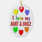 I Liebe meine Tante und Onkel Keramik Ornament (Rechts)