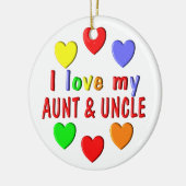 I Liebe meine Tante und Onkel Keramik Ornament (Links)