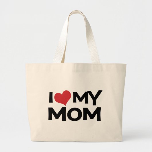 I Liebe meine Taschen-Tasche der Mama-Mutter Jumbo Stoffbeutel (Vorne)
