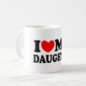 I Liebe meine Tochter Kaffeetasse (Vorderseite Links)