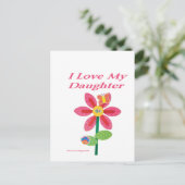 I Liebe meine Tochter spart Postkarte (Stehend Vorderseite)