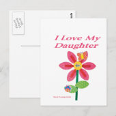 I Liebe meine Tochter spart Postkarte (Vorne/Hinten)