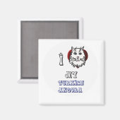 i Liebe meine türkische angora Magnet (Vorderseite/Rückseite)