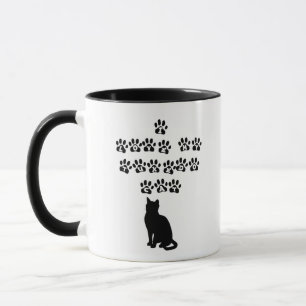 I Liebe meine Tuxedo-Katze--Schwarzer Text Tasse