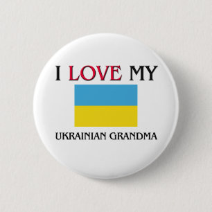 I Liebe meine ukrainische Großmutter Button