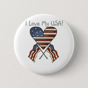I Liebe meine USA Button