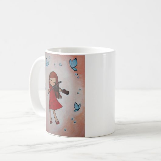 I Liebe meine Violine Kaffeetasse (Vorderseite Links)