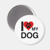 I LIEBE MEINEN HUNDEPAKETDRUCK MAGNET (Vorderseite/Rückseite)