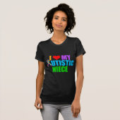 I Liebe meiner autistischen Nichten-Frauen dunkel T-Shirt (Vorne ganz)