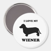 I Liebe meiner Dackel 2 Magnet (Vorderseite/Rückseite)