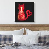 I LIEBE MEINER KATZE LEINWANDDRUCK (Insitu (Schlafzimmer))