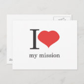 i Liebe meiner Mission Postkarte (Vorne/Hinten)